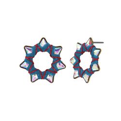 Konplott Ohrstecker - Kaleidotropical - blau/rot (0040)