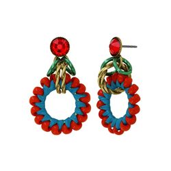 Konplott Ohrstecker - Kaleidotropical - blau/rot (0040)