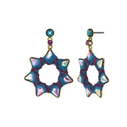 Konplott Ohrstecker - Kaleidotropical - blau/rot/gold (0040)