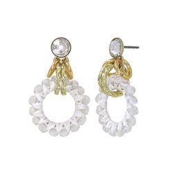 Konplott Earrings - Kaleidotropical - white/gold (0040)