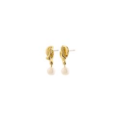 Pilgrim Perlenohrringe - Sternenlicht - beige/gold (GOLD)