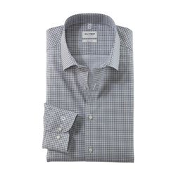 Olymp Body Fit: Businesshemd - blau/grün (47)