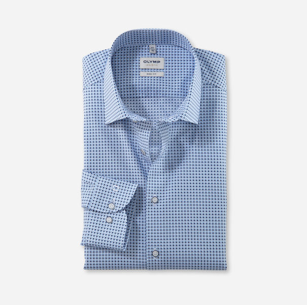 Olymp Body Fit: Businesshemd - blau (15)