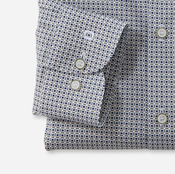 Olymp Body Fit: Businesshemd - blau/grün (47)