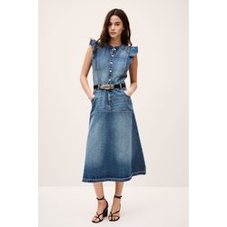 Ba&sh Robe midi en jean - Vayea - blue (LIGHTUSEDBLUE)