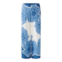 Oui Culotte mit Blumenmuster - blau (0531)