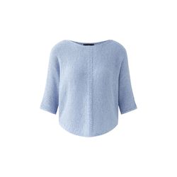 Oui Leichter Pullover aus Bändchengarn - blau (5090)