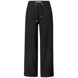 Street One Studio Straight Leg Strukturhose - schwarz (10001)