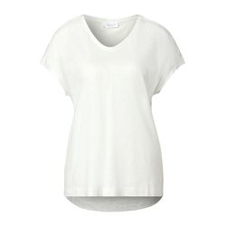 Street One Studio Jersey V-Neck T-Shirt - white (10108)