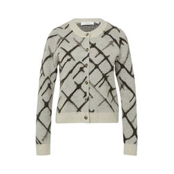 comma Cardigan in brushed yarn with embroidery  - beige (93X0)