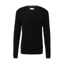 s.Oliver Red Label Strickpullover mit Mustermix und Rundhals - schwarz (9999)