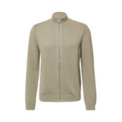 s.Oliver Red Label Strickjacke mit Troyer-Kragen und Logo-Patch - beige (80W0)