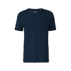 s.Oliver Red Label T-shirt made of heavy jersey with slub yarn structure - blue (5978)