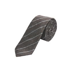 s.Oliver Black Label Gestreifte Krawatte aus Seidenmix - braun (88G8)