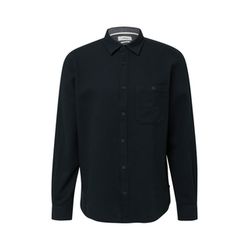 s.Oliver Red Label Regular Fit: Strukturiertes Hemd aus Waffel-Piqué - schwarz (9999)