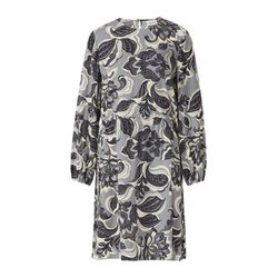 comma Short dress with all-over print - blue/gray (59A1)