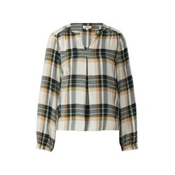 s.Oliver Red Label Checked blouse with pleat detail - blue (69N0)