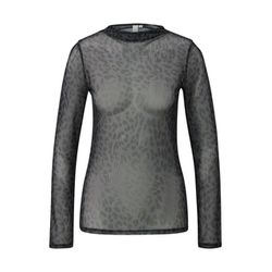 Q/S designed by Mesh shirt with all-over print - gray (98A0)