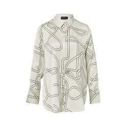 s.Oliver Black Label Patterned long blouse made of satin - white (07A3)