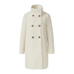 s.Oliver Black Label Gefütterter Bouclémantel mit Stehkragen - beige (8108)