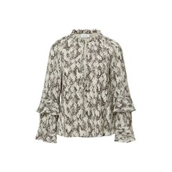 comma Chiffon blouse with flounces - beige (93A0)