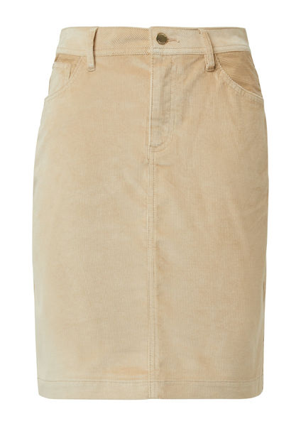 Red Label Jupe en velours côtelé à poches beige (8401