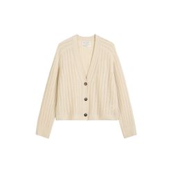 Marc O'Polo Ajour-Cardigan oversize aus Schurwolle - beige (174)