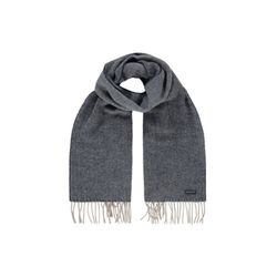 State of Art Schlichter Schal mit langen Fransen - blau (5956)