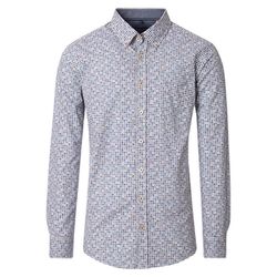 Casamoda Casual Fit: Freizeithemd - blau/rot (100)