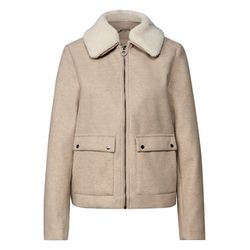 Street One Jacket with removable collar - beige (16630)