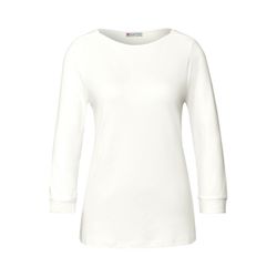 Street One Basic U-Boot Shirt - weiß (10108)