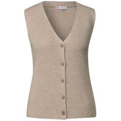 Street One Softe Rippstrick-Weste - beige (17072)