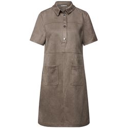 Street One Velours Blusenkleid - braun (16908)
