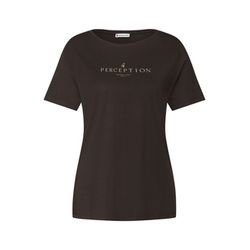 Street One Shirt with wording artwork - brown (26866)