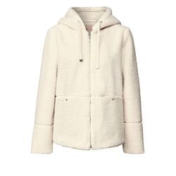 Street One Plush jacket with hood - beige (15056)