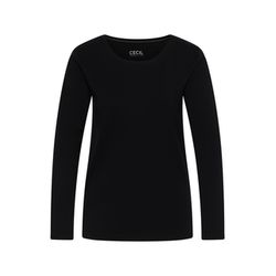 Cecil Basic long-sleeved T-shirt - black (10001)