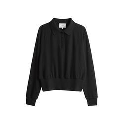 Opus Sweatshirt with polo collar - Geigi - black (900)