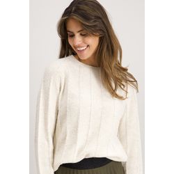 Signe nature Solid-coloured jumper made from fantasy knitwear - beige (1)