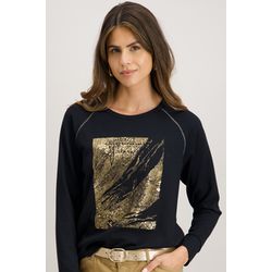 Signe nature Sweatshirt with print on front - blue/gold (8)