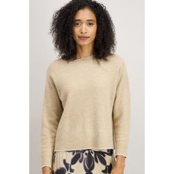 Signe nature Plain jumper in wool knit - beige (2)