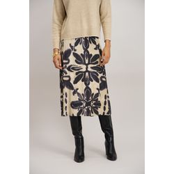 Signe nature Printed skirt - beige/blue (2)