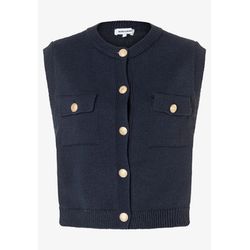 More & More Strickweste mit Knöpfen - blau (0375)