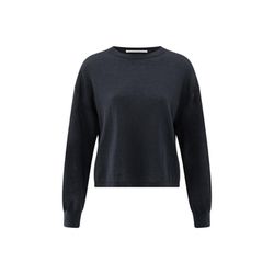 Yaya Strukturstrickpullover mit Rundhalsausschnitt - blau (94016)