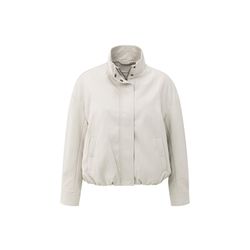 Yaya Kurze Kunstlederjacke mit elastischem Saum - beige (99005)