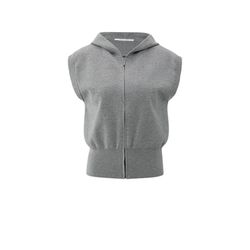 Yaya Ärmelloser Kapuzenpullover - grau (99022)