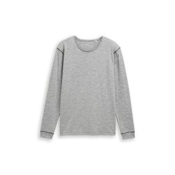 Tom Tailor Denim Shirt à manches longues chinée en jersey simple - gris (29999)