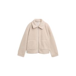 Tom Tailor Teddy fleece sweatshirt jacket - beige (39348)