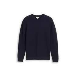 Tom Tailor Strickpullover mit Rundhalsausschnitt - blau (10668)