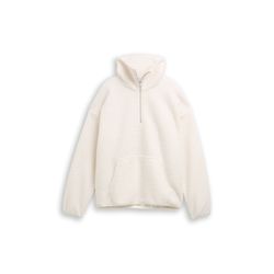 Tom Tailor Denim Sweat-shirt ample en peluche - beige (10332)