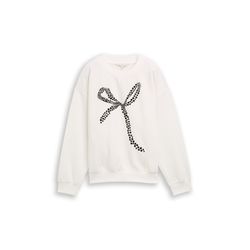 Tom Tailor Denim Sweatshirt with print - weiß (10332)